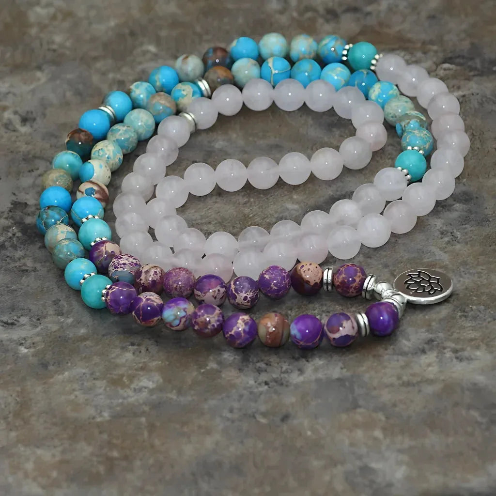 Multi Gemstone Bracelet For Grounded Radiance - Lotus
