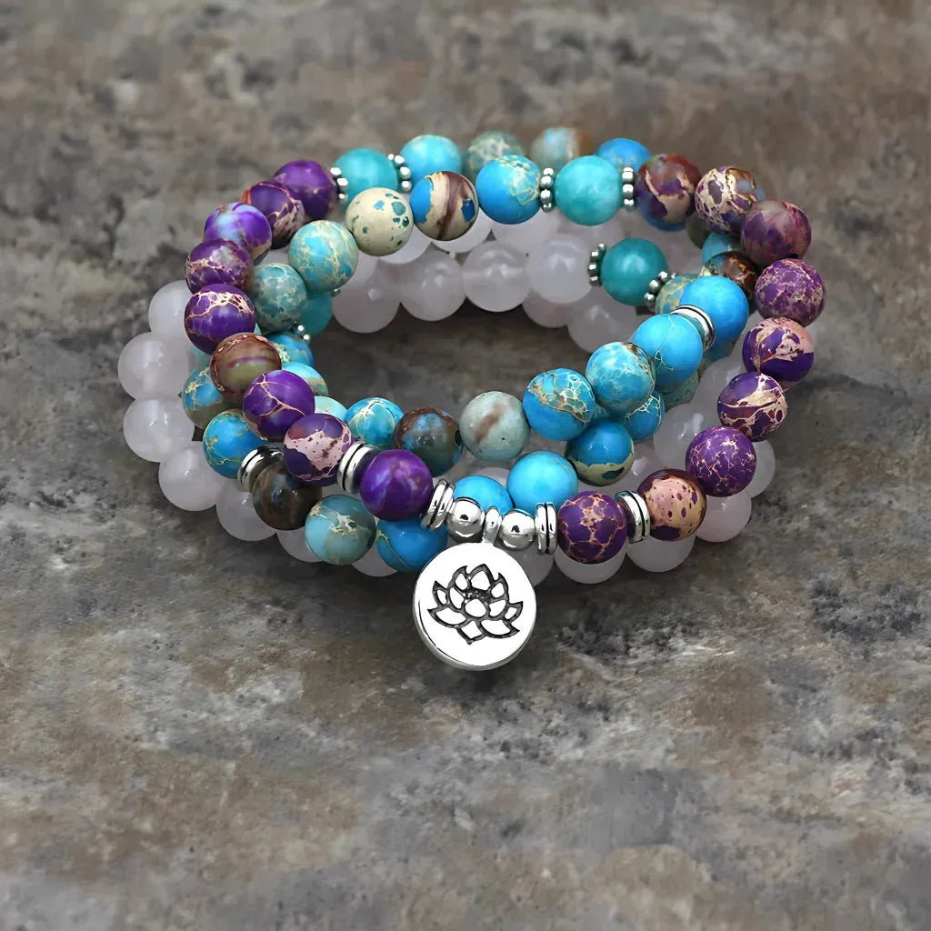Multi Gemstone Bracelet For Grounded Radiance - Lotus