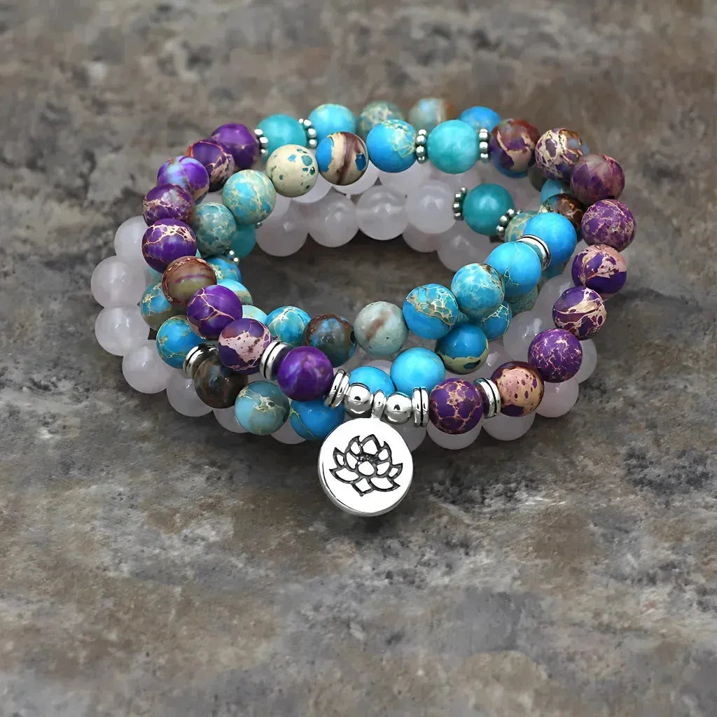 Multi Gemstone Bracelet For Grounded Radiance - Lotus