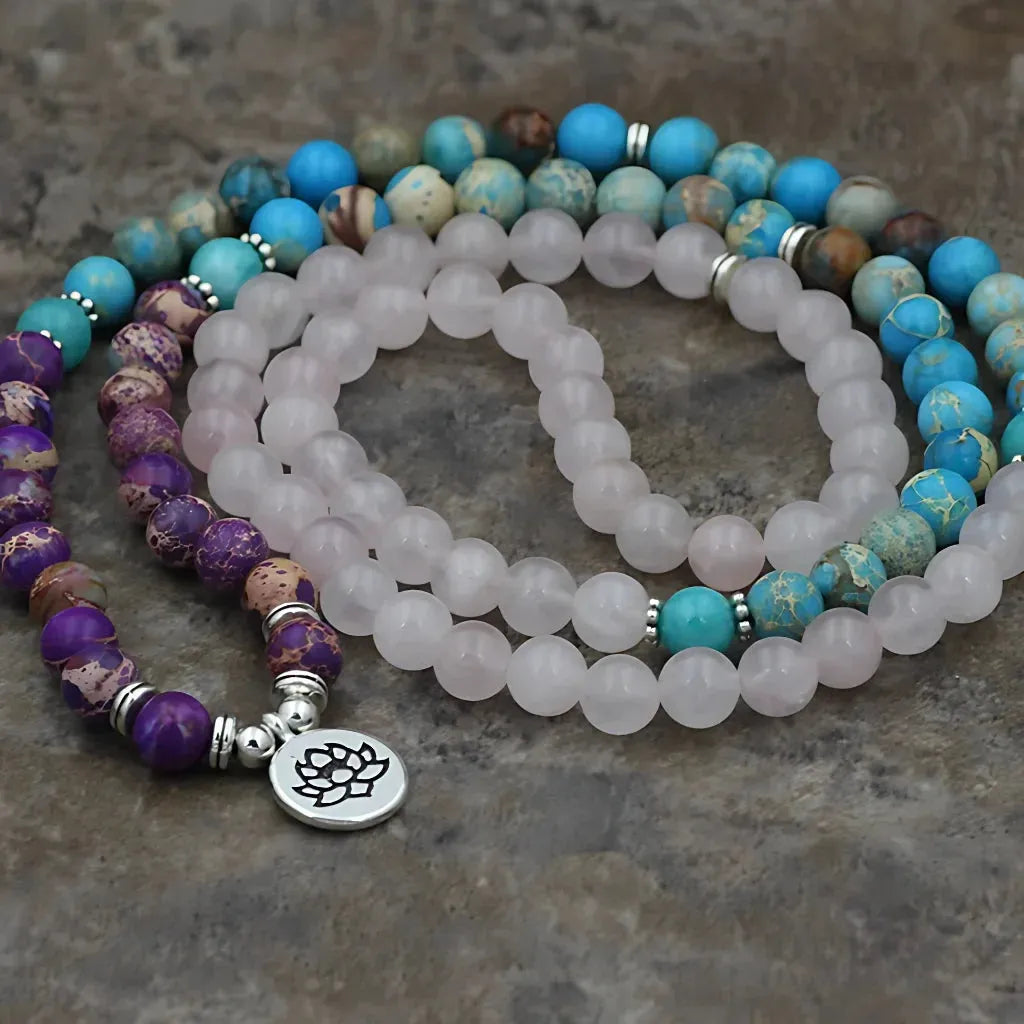 Multi Gemstone Bracelet For Grounded Radiance - Lotus