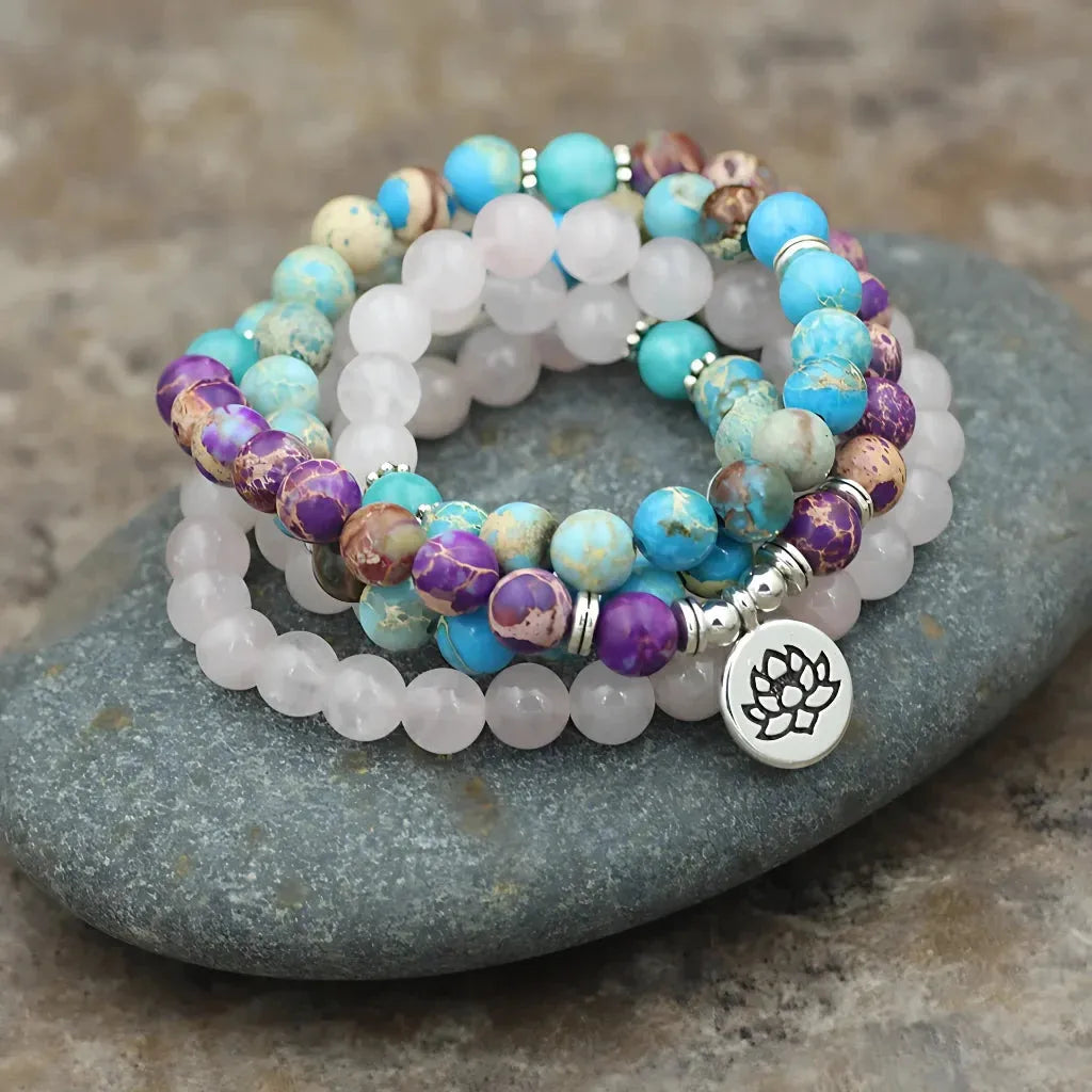 Multi Gemstone Bracelet For Grounded Radiance - Lotus