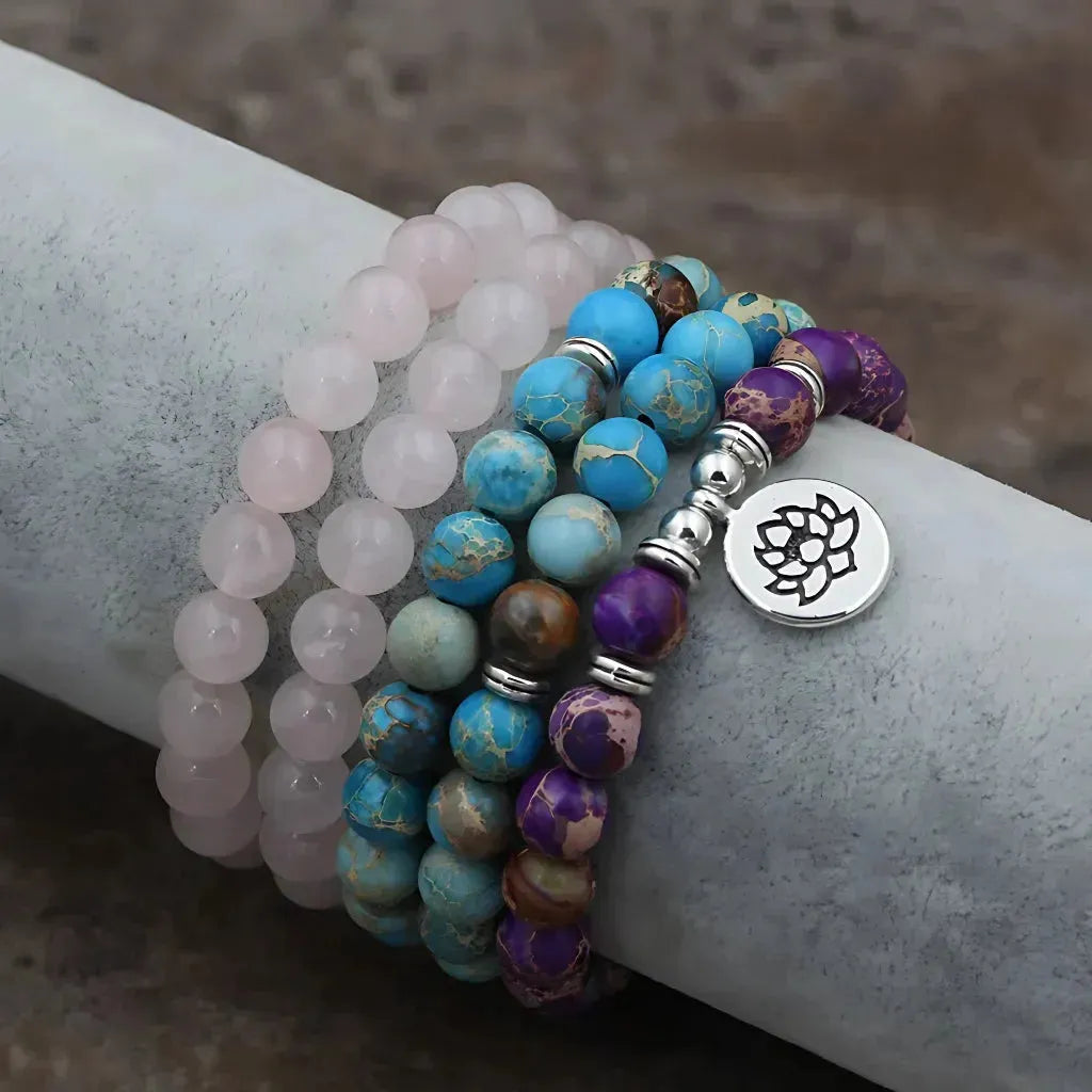Multi Gemstone Bracelet For Grounded Radiance - Lotus