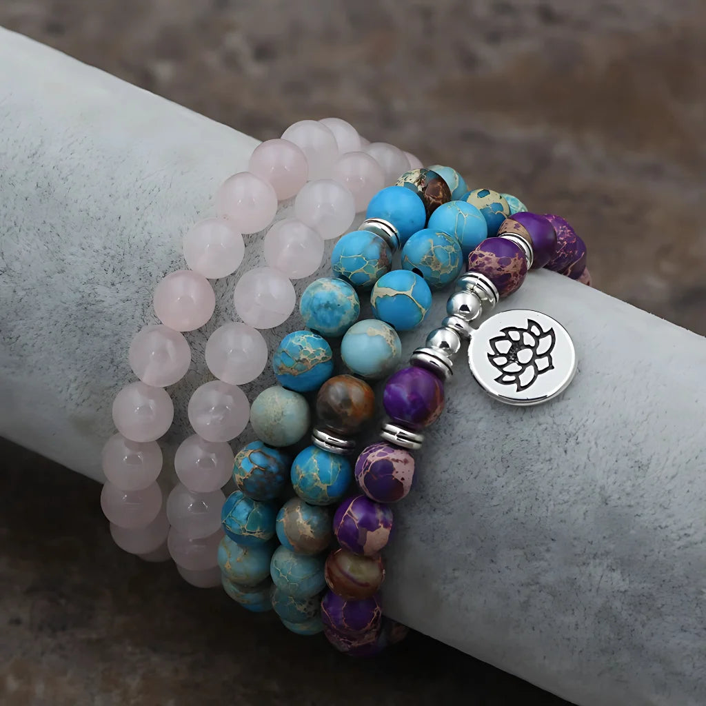 Multi Gemstone Bracelet For Grounded Radiance - Lotus