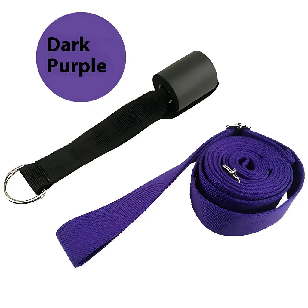 Multi-Use Stretching Belt For Yoga And Fitness Routines - Dark Purple Suit
