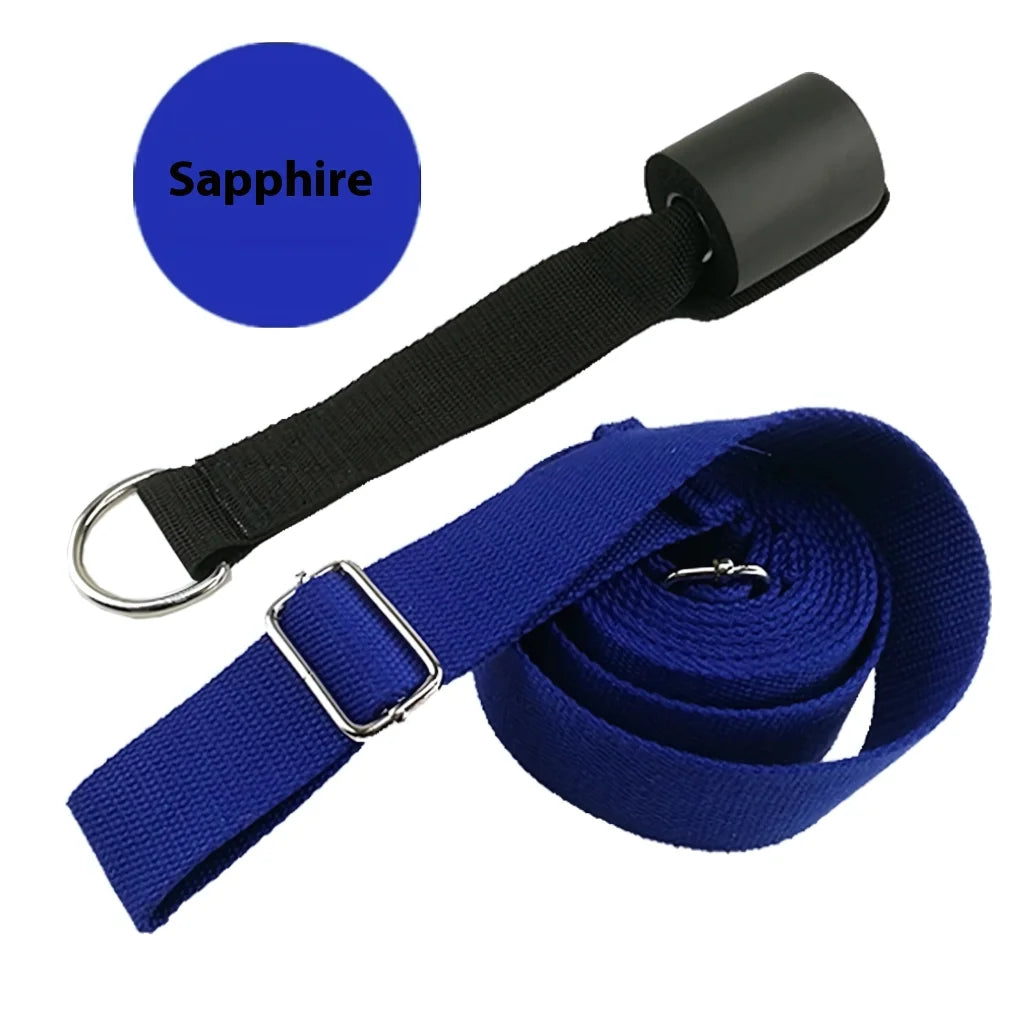 Multi-Use Stretching Belt For Yoga And Fitness Routines - Royal Blue Suit