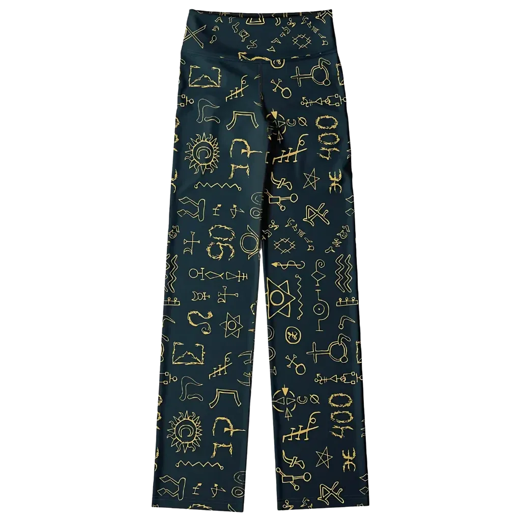 Mystic Alchemy Flare Legging Pants For Yoga Rituals