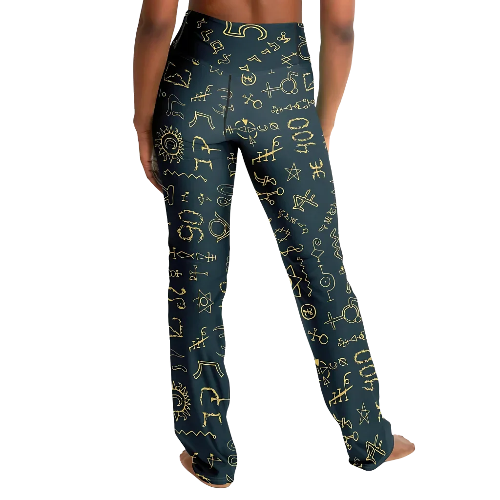Mystic Alchemy Flare Legging Pants For Yoga Rituals
