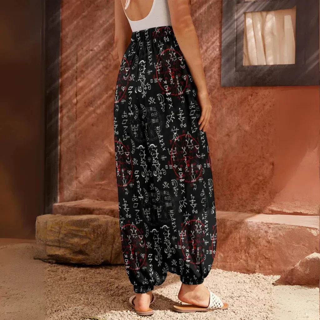 Mystic Alchemy Harem Style Pants in Black