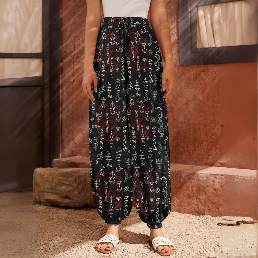 Mystic Alchemy Harem Style Pants in Black