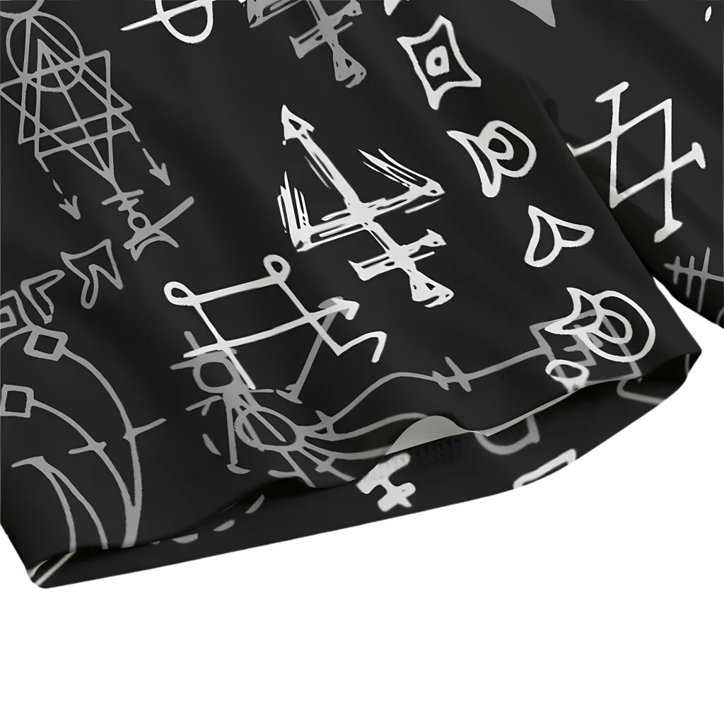 Mystic Alchemy Print Yoga Set Shorts For Women