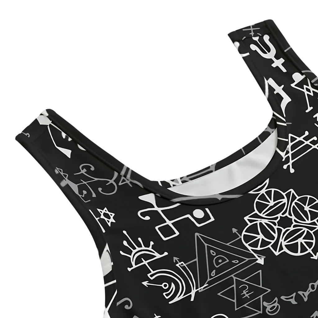 Mystic Alchemy Print Yoga Set Shorts For Women