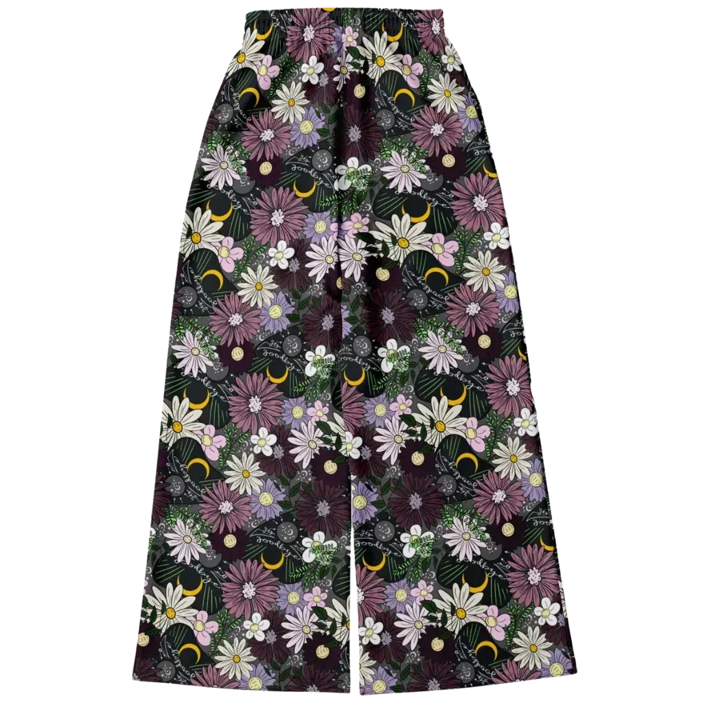 Mystic Bloom Jogging Flare Pants With Planchette Print