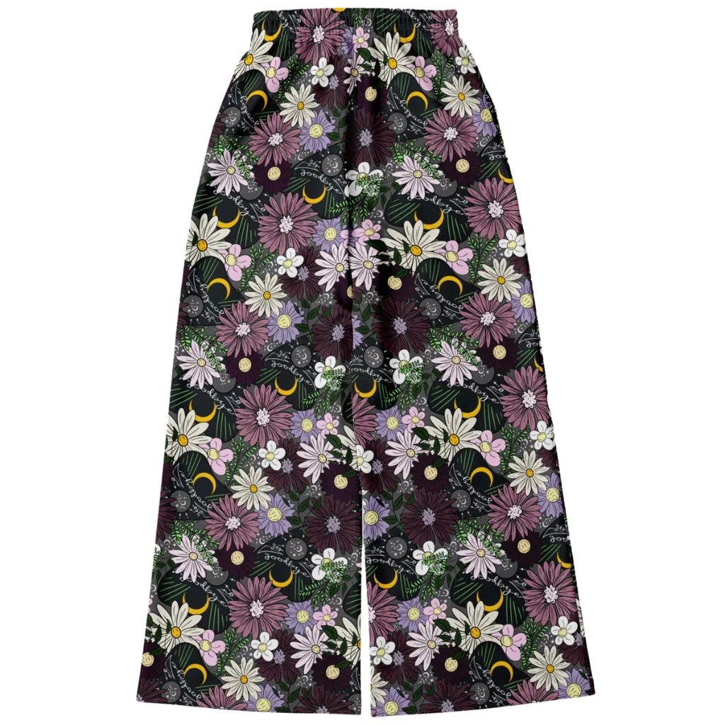 Mystic Bloom Jogging Flare Pants With Planchette Print