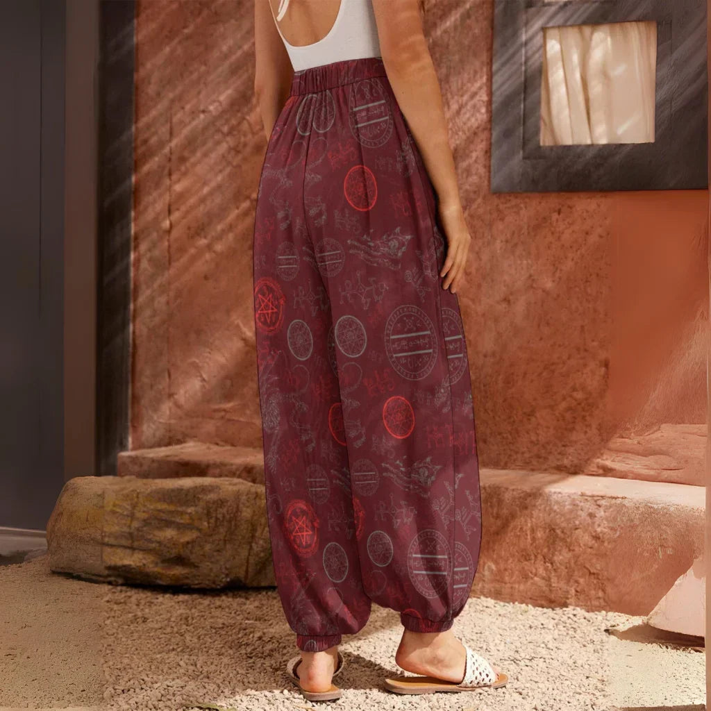 Mystic Dragon Women’s Harem Pants in Maroon