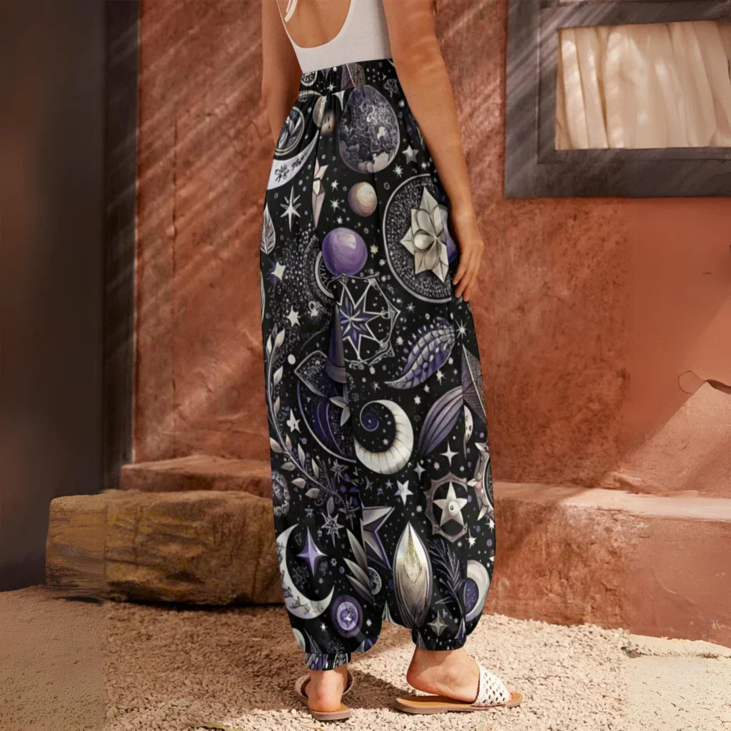 Mystic Meigas Female Harem Pants – Celestial Black