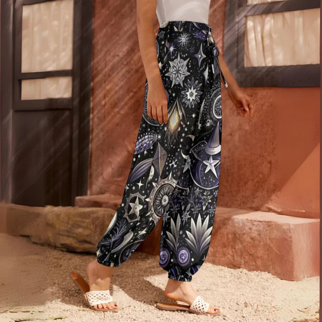 Mystic Meigas Female Harem Pants – Celestial Black