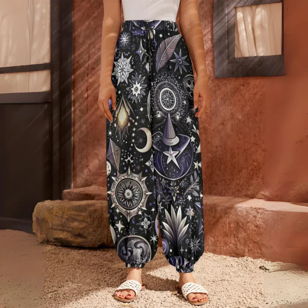 Mystic Meigas Female Harem Pants – Celestial Black