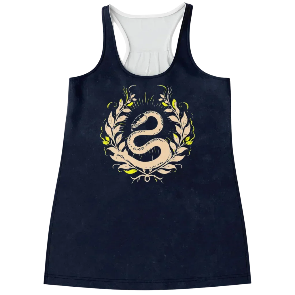 Mystic Rise Racer Tanks With Snake And Arrow Design - XS