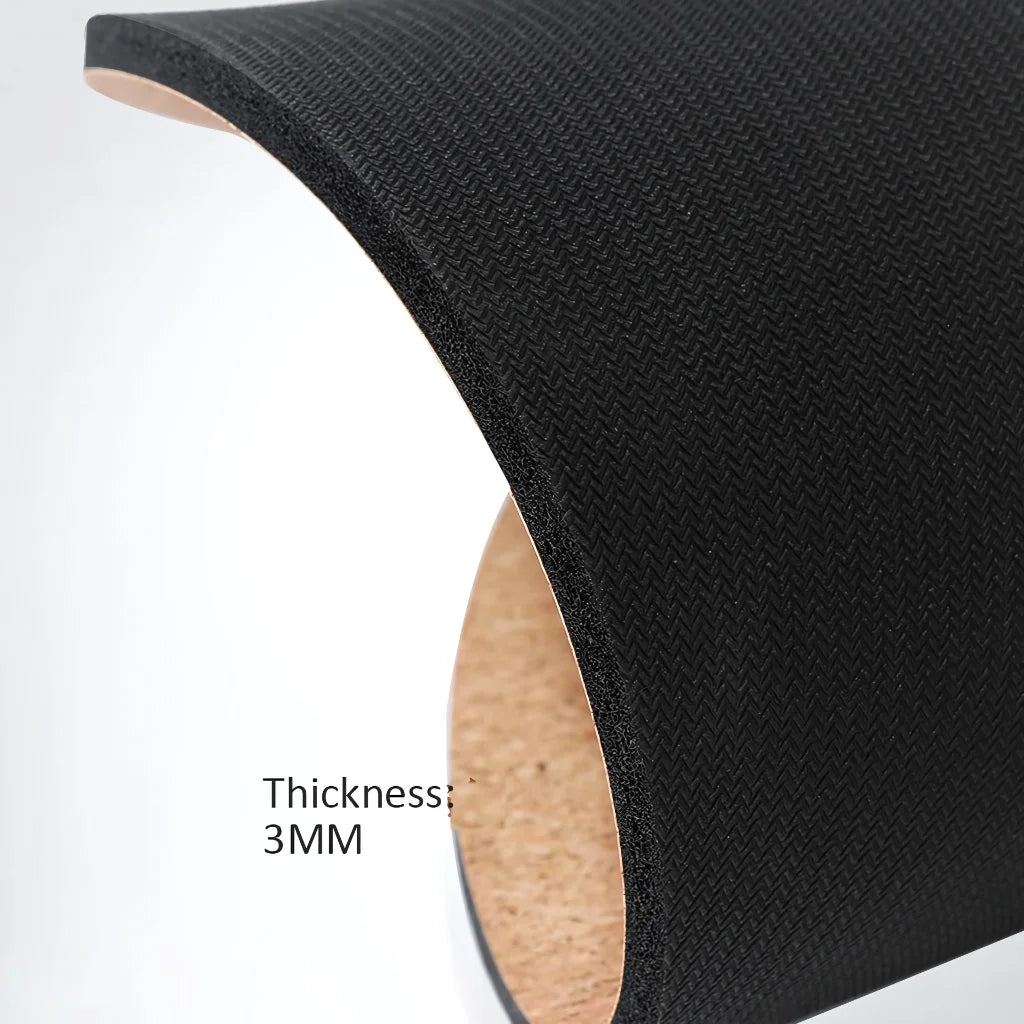 Natural Cork Round Workout Mat With Plant Print - Beige / 60x60 cm