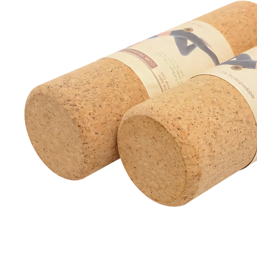 Natural Cork Yoga Rollers For Deep Muscle Release - Khaki / 30x10 cm