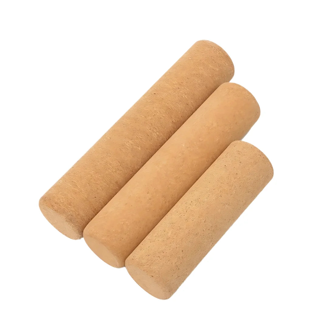Natural Cork Yoga Rollers For Deep Muscle Release - Khaki / 30x10 cm