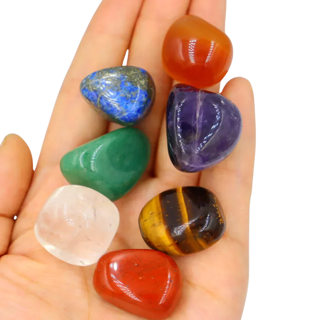 Natural Crystal Stones Chakra Set For Meditation - Set