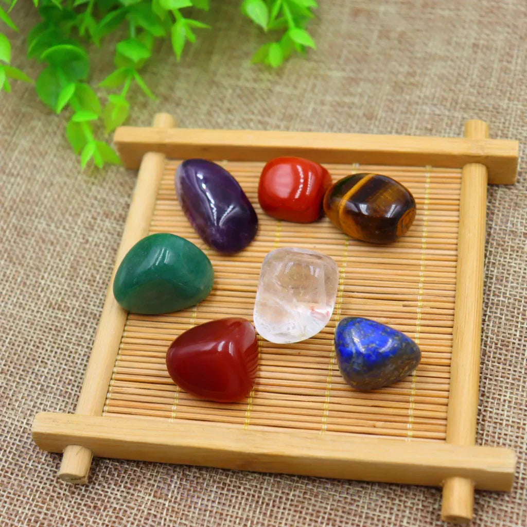 Natural Crystal Stones Chakra Set For Meditation - Set