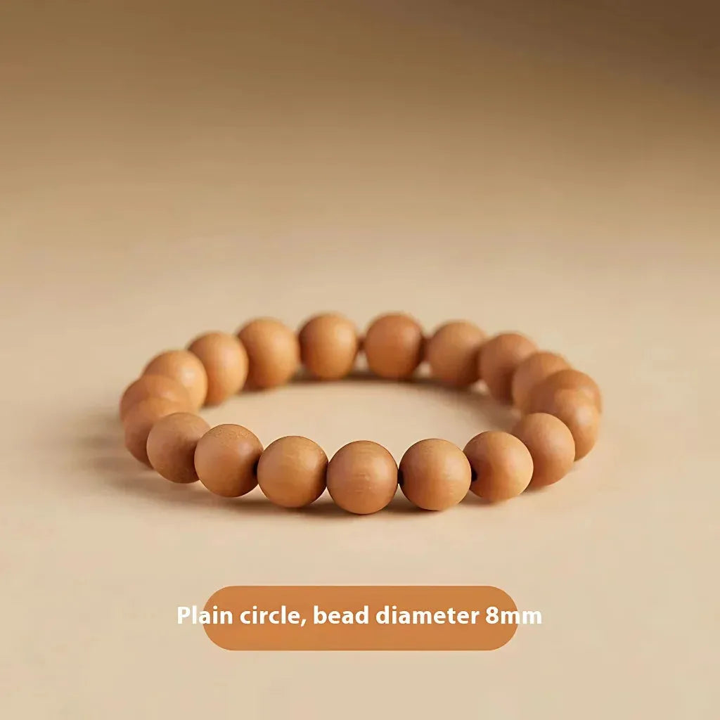 Natural Wooden Bead Bracelet For Women - Mahogany 8mm