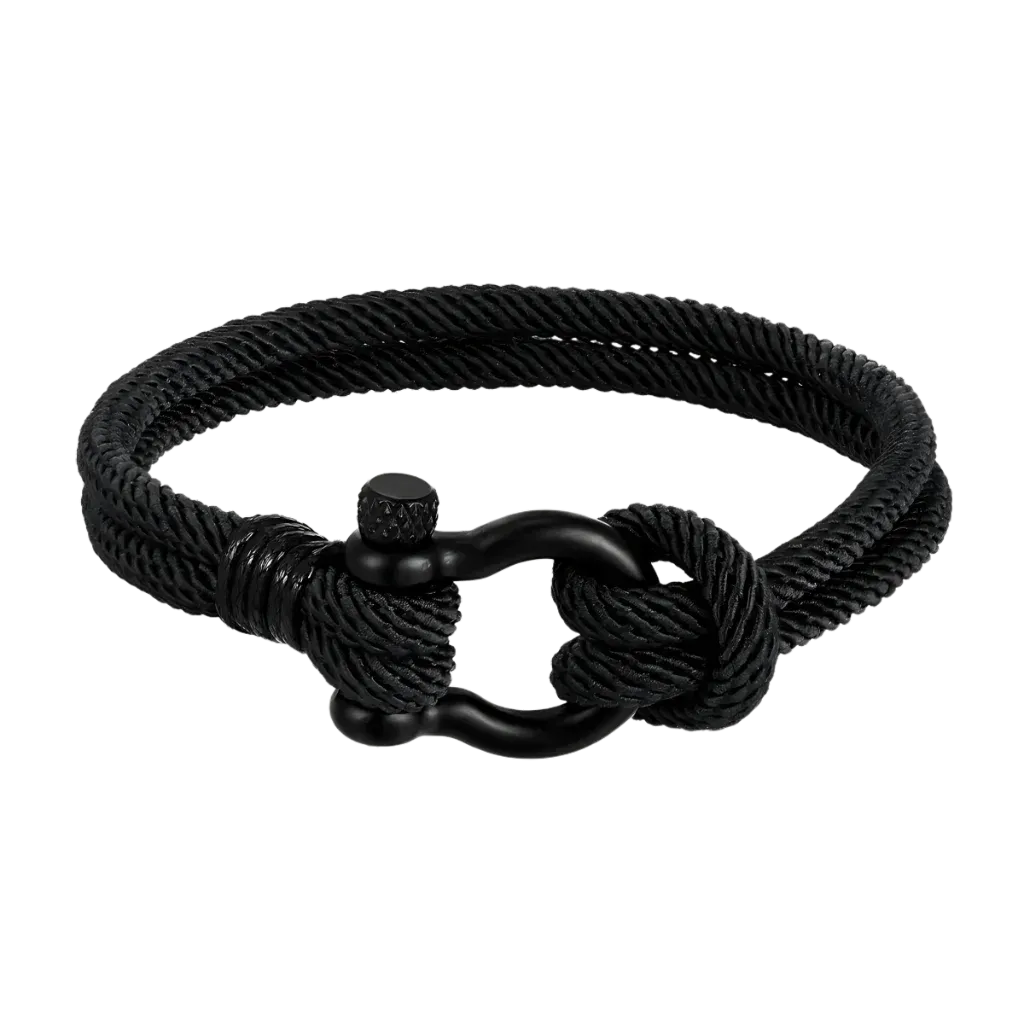 Nautical Rope Bracelet For Everyday Wellness - Black / 19CM