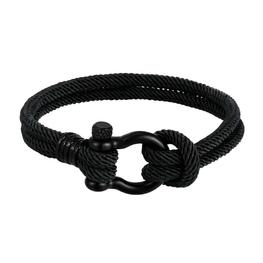 Nautical Rope Bracelet For Everyday Wellness - Black / 19CM
