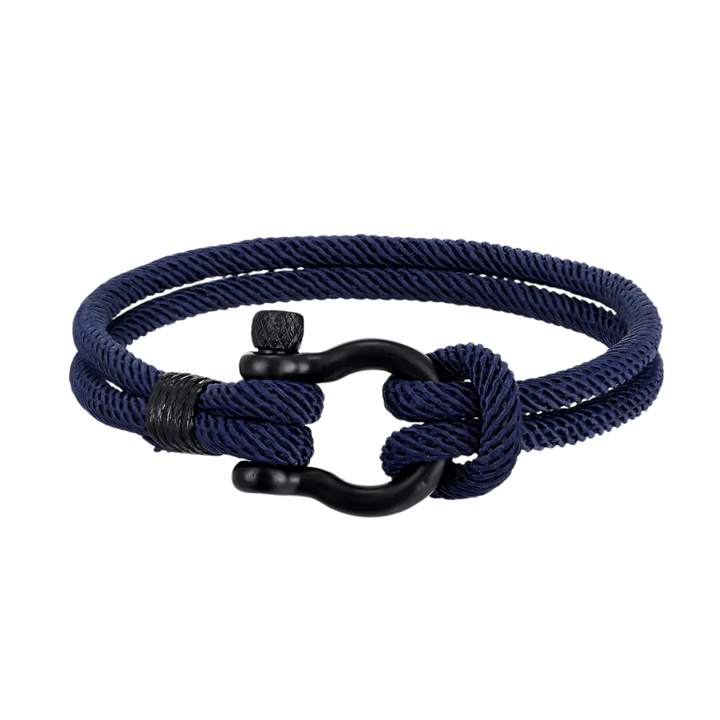 Nautical Rope Bracelet For Everyday Wellness - Navy blue / 19CM