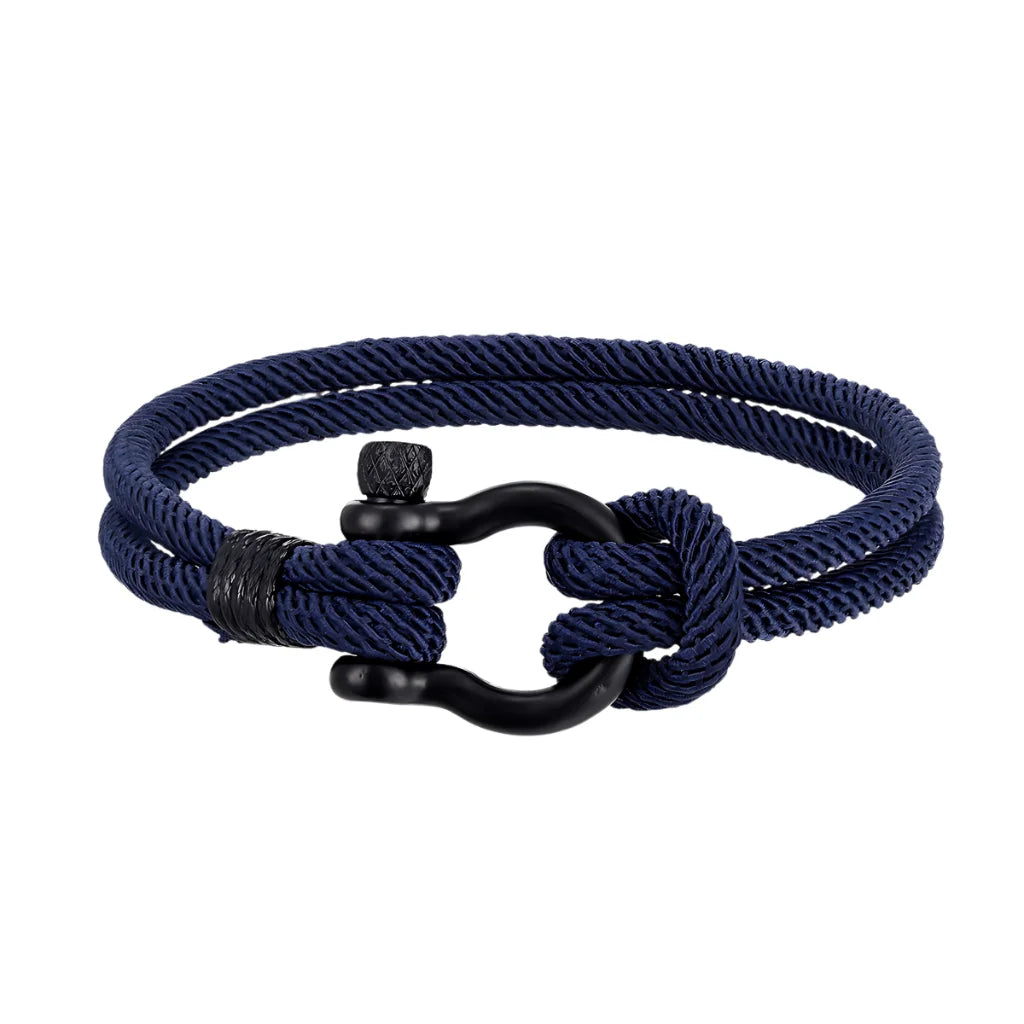 Nautical Rope Bracelet For Everyday Wellness - Navy blue / 19CM