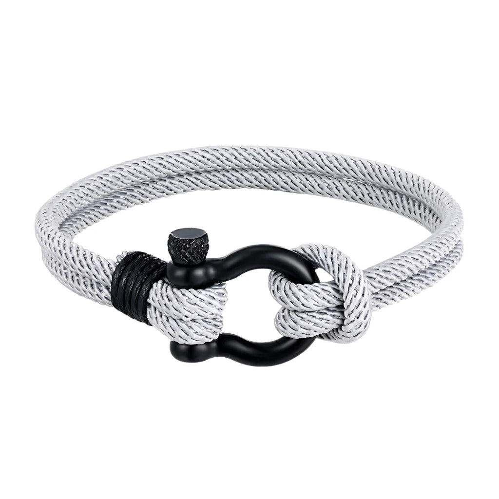 Nautical Rope Bracelet For Everyday Wellness - White / 19CM