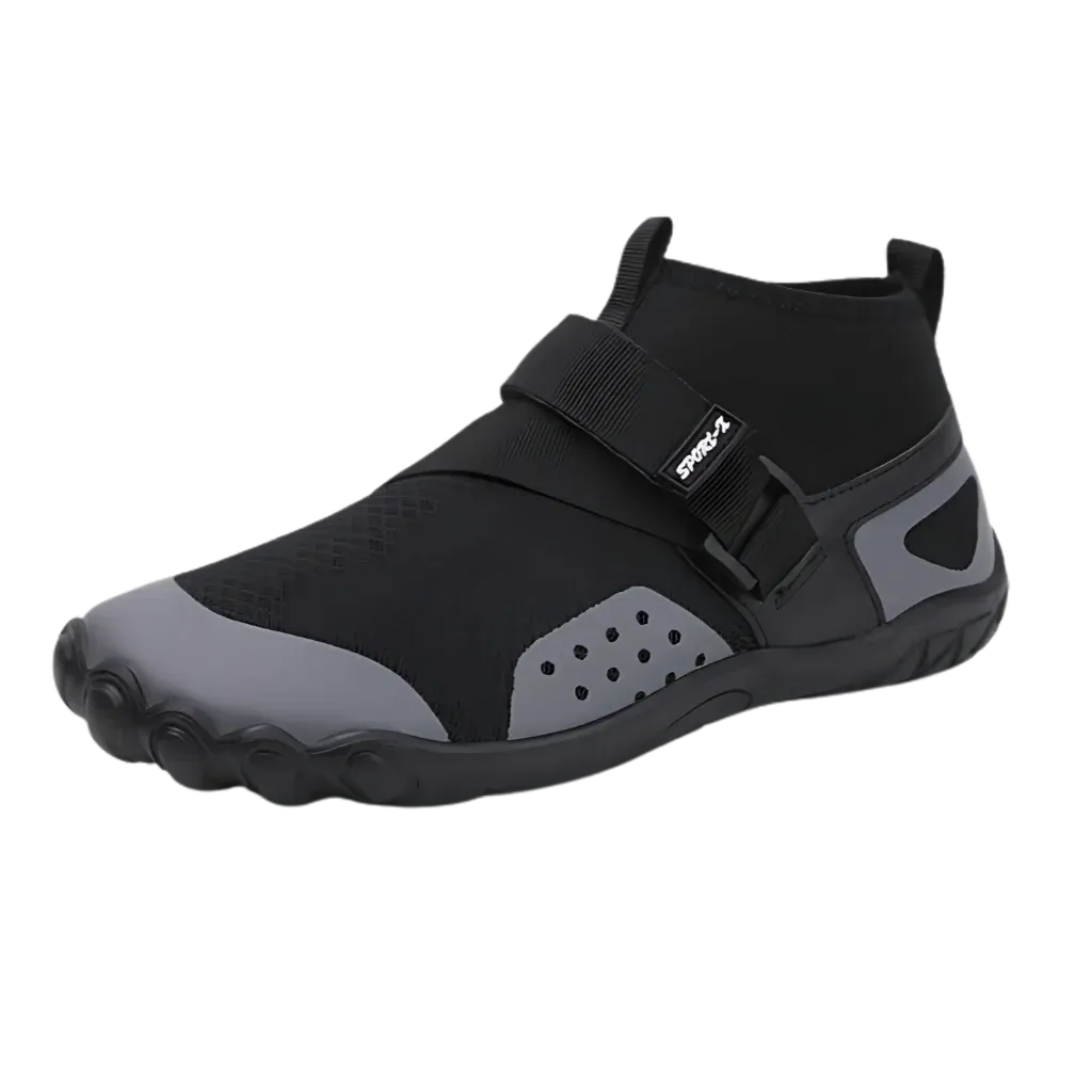 Non Slip Yoga Shoes With Breathable Mesh Grip - Black / 36