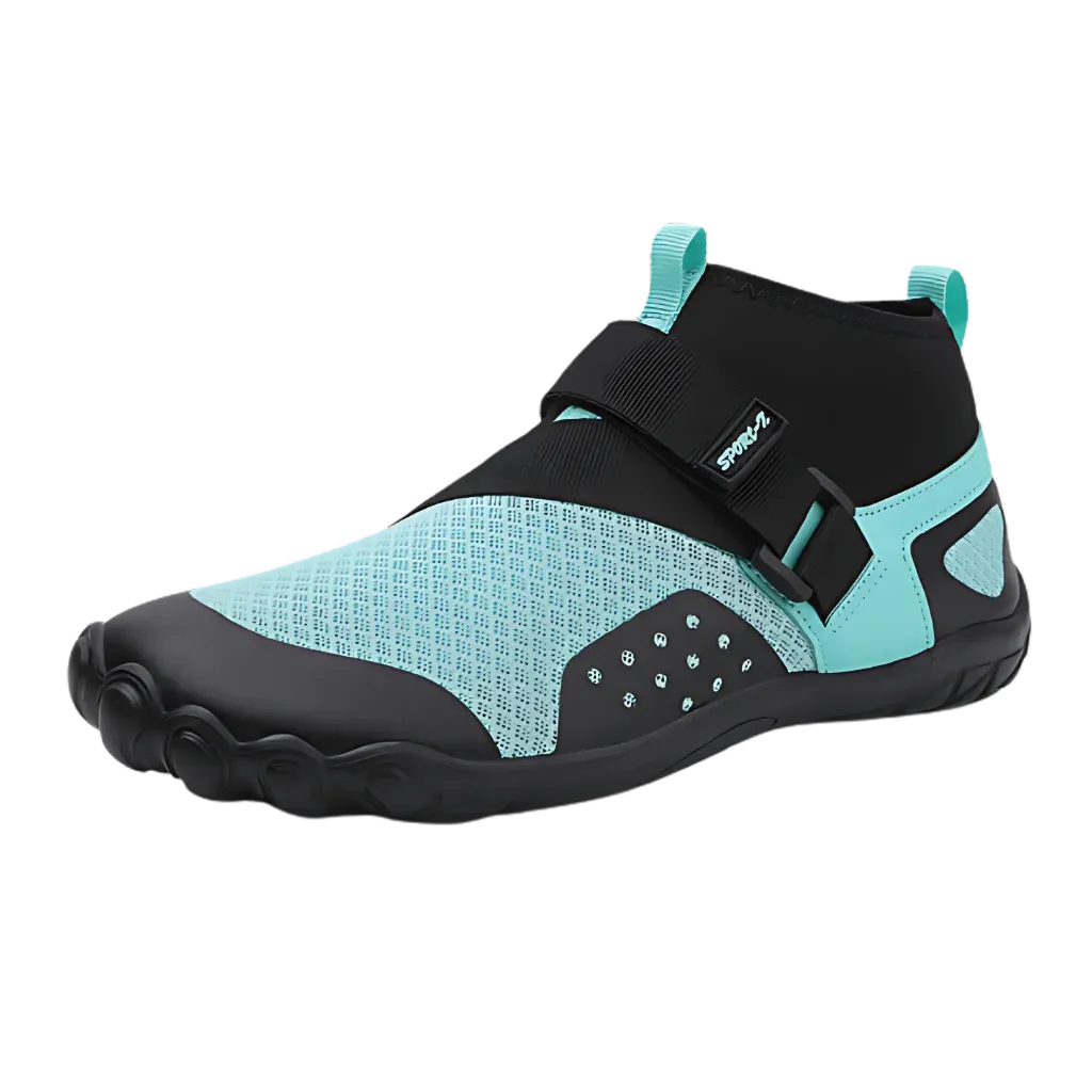 Non Slip Yoga Shoes With Breathable Mesh Grip - Black blue / 36