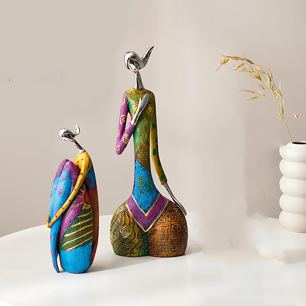 Nordic Style Yoga Statue Decor For Modern Interiors - Set4