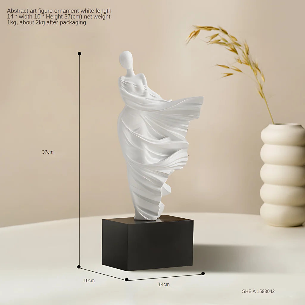 Nordic Style Yoga Statue Decor For Modern Interiors - Spring Breeze White