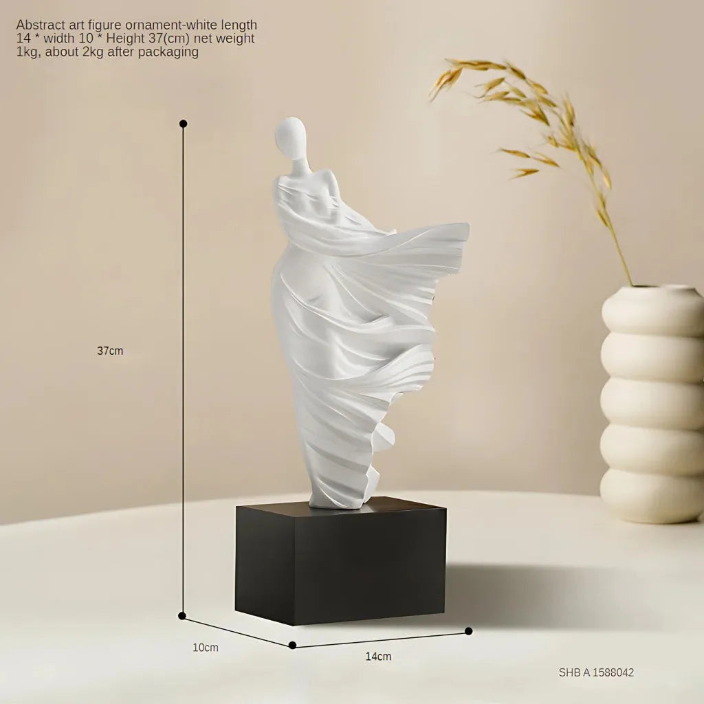 Nordic Style Yoga Statue Decor For Modern Interiors - Spring Breeze White