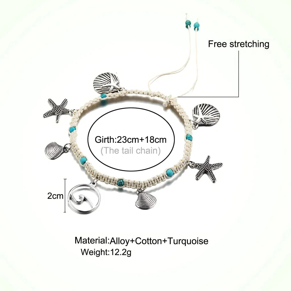 Ocean-Inspired Shell Anklet For Mindful Movement