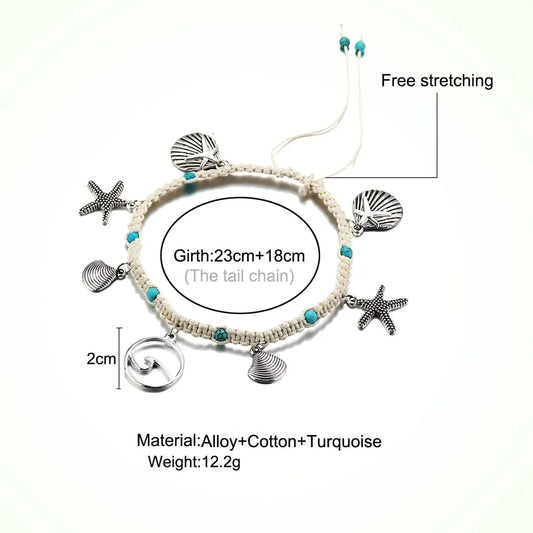 Ocean-Inspired Shell Anklet For Mindful Movement