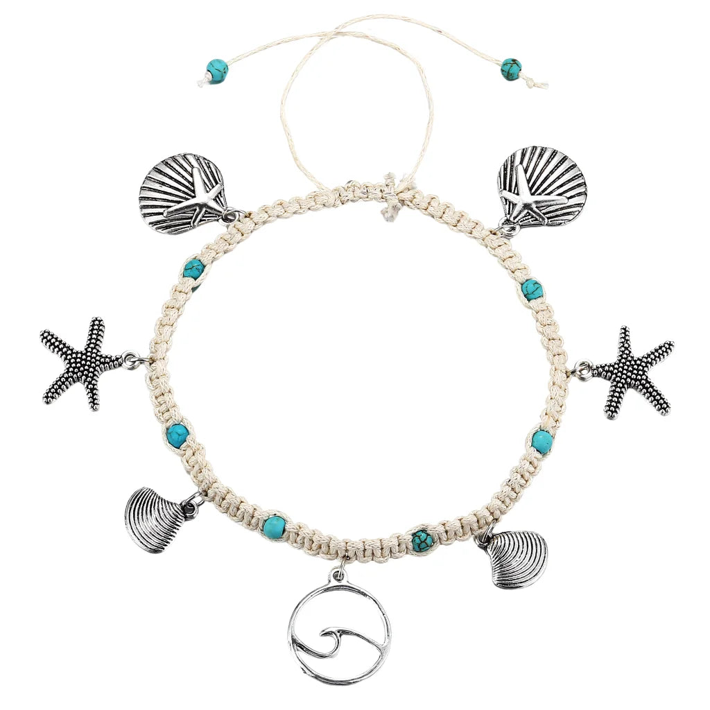 Ocean-Inspired Shell Anklet For Mindful Movement - Style D