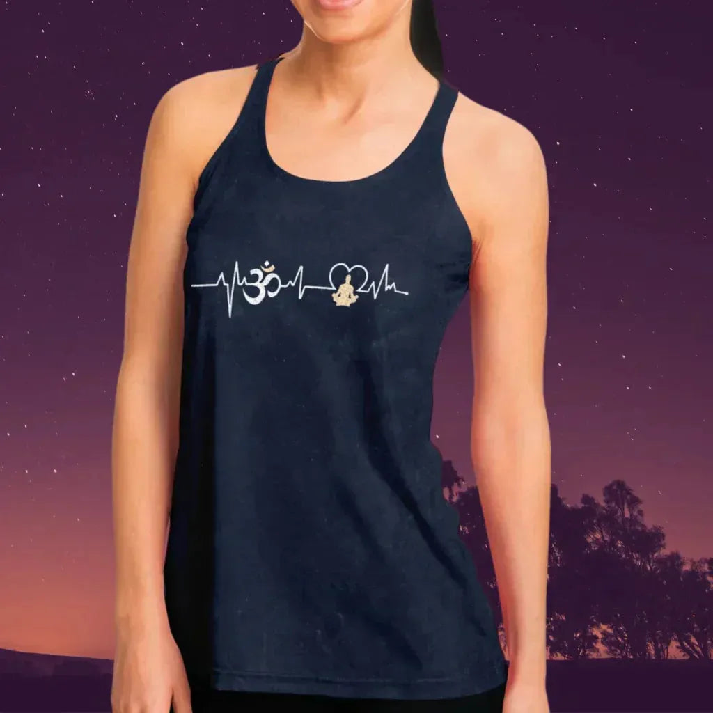 Om Heartbeat Flow Yoga Tank For Women