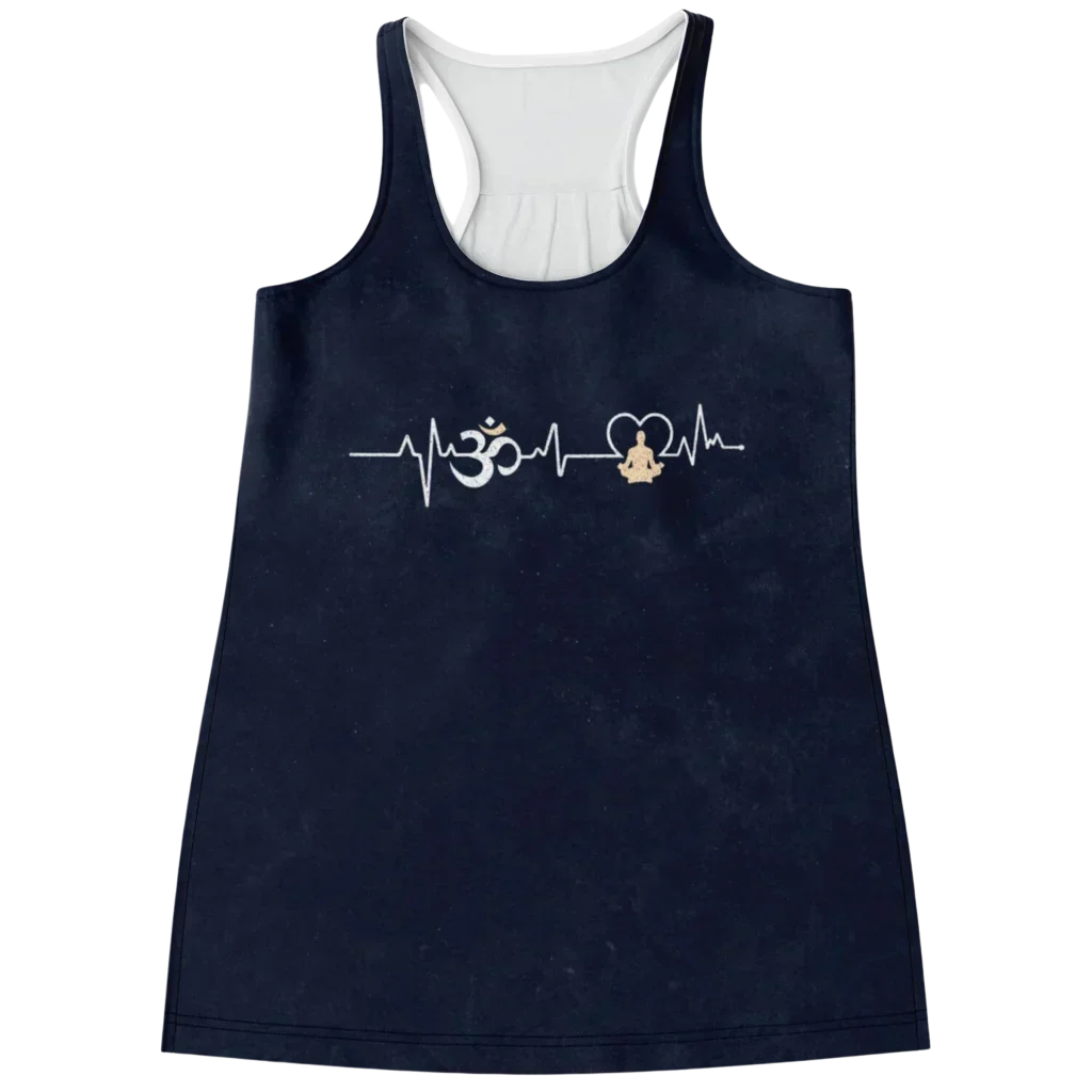 Om Heartbeat Flow Yoga Tank For Women - XS