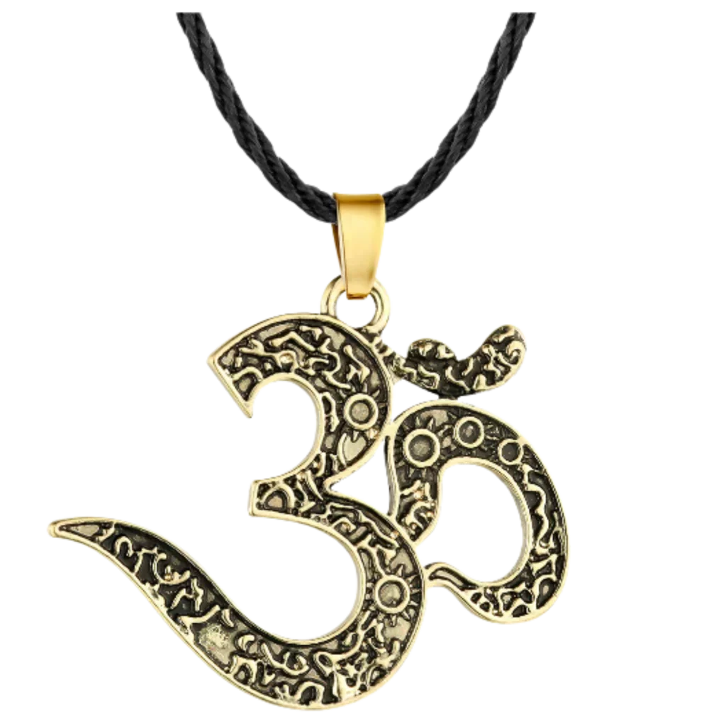 Om Pendant Necklace For Mindfulness Practice - Gold