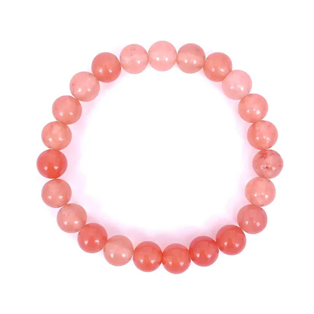 Orange Bead Bracelet For Daily Wellness Rituals - 8mm