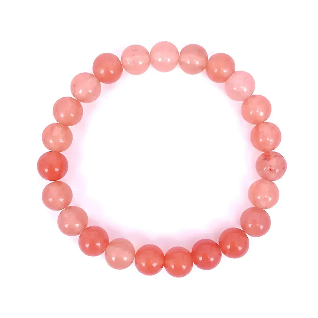 Orange Bead Bracelet For Daily Wellness Rituals - 8mm