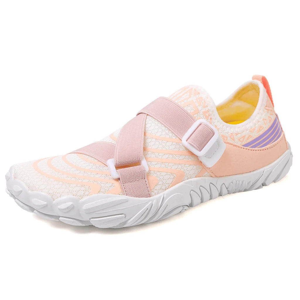 Outdoor Yoga Shoes With Breathable Mesh And Grip Sole - White Pink / 35