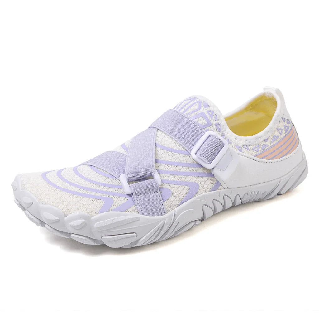 Outdoor Yoga Shoes With Breathable Mesh And Grip Sole - White Purple / 35