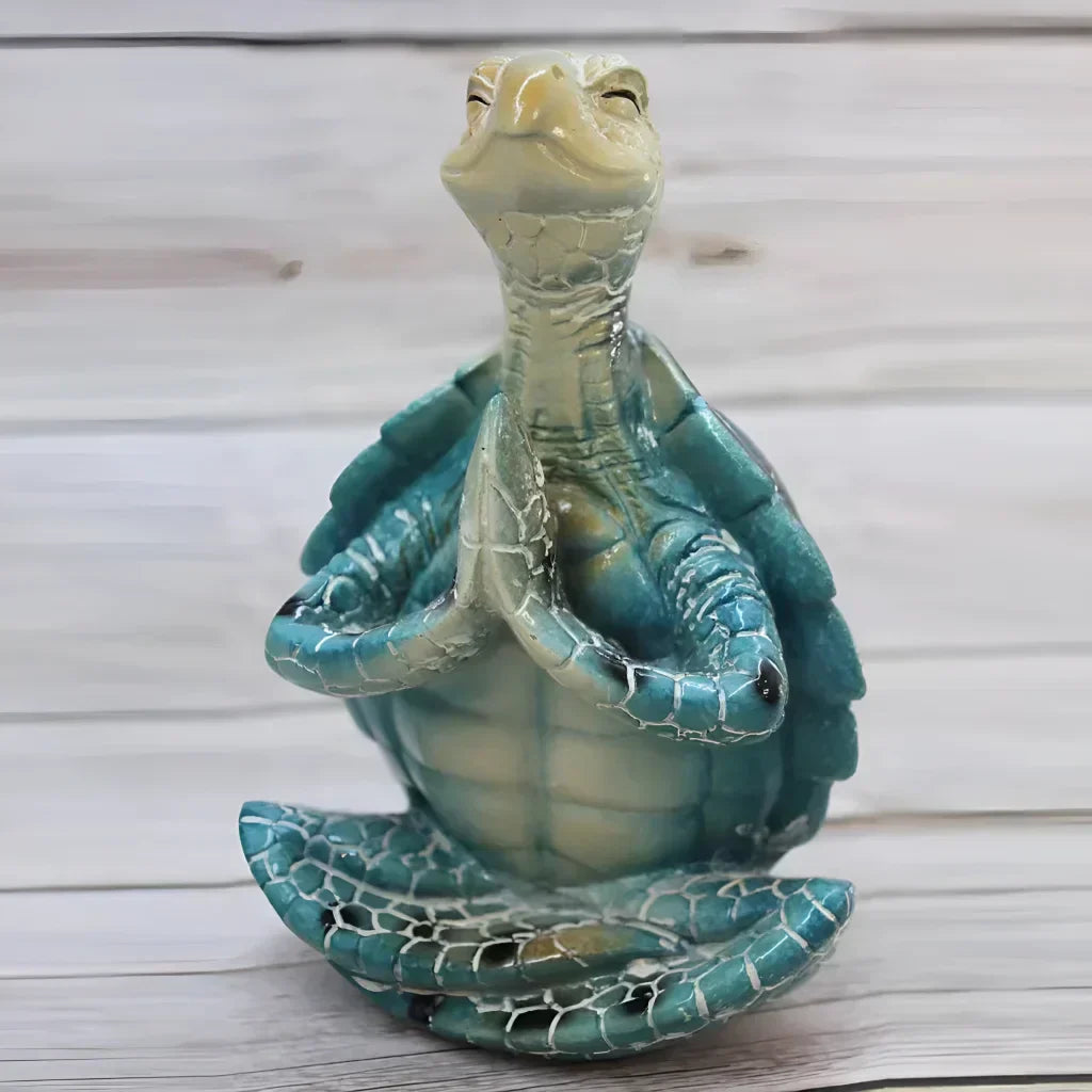 Peaceful Meditating Turtle Resin Yoga Ornament - Yoga Turtle