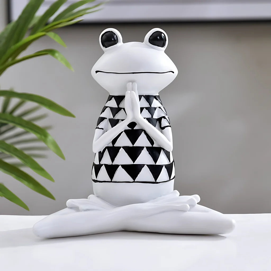 Playful Frog Yoga Statue For Calm Interiors - Style B